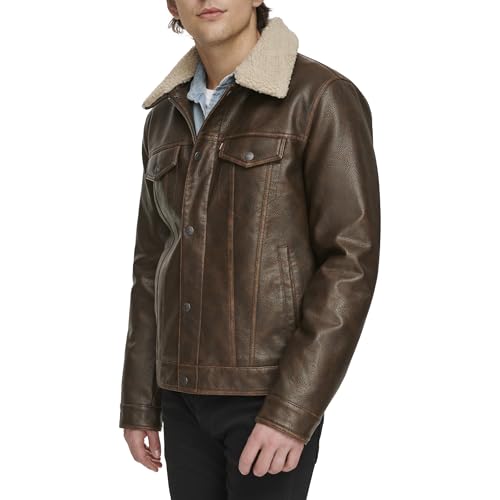 Image of Levi's Men's Faux Leather Classic Trucker Jacket