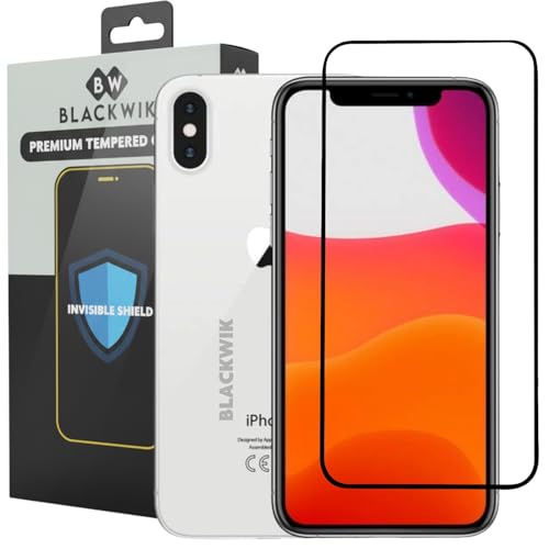 Image of Blackwik Tempered Glass Screen Protector for iPhone 11 Pro /iPhone X /iPhone XS with Edge-To-Edge Protector Coverage | Easy Installation Kit (Black)