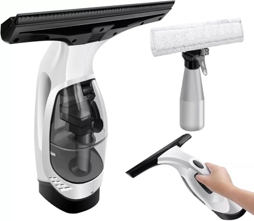 Aspirateur de nettoyage de fenêtre sans fil rechargeable - Balai-squeegee pour nettoyage