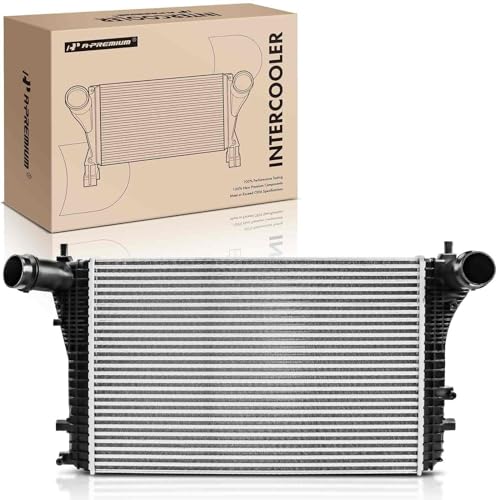 A-Premium Turbocharger Intercooler Compatible with Audi A3 2010-2013 & Volkswagen Jetta 2009-2014, Golf 2010-2014, Beetle 2013-2015, L4 2.0L Turbocharged Diesel, Charge Air Cooler