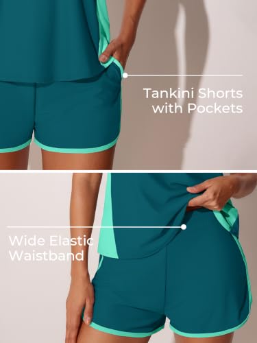 Image of Summer Mae Blouson Women's Tankini Swimsuits Tummy Control Bathing Suits
