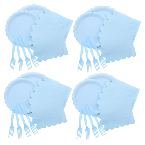 MUELODSIC シンプルデザイン ペーパープレート 小皿 紙皿 使い捨てパーティ用品 紙ナプキン フォーク付き 誕生日 結婚式 ピクニック用 各ナプ