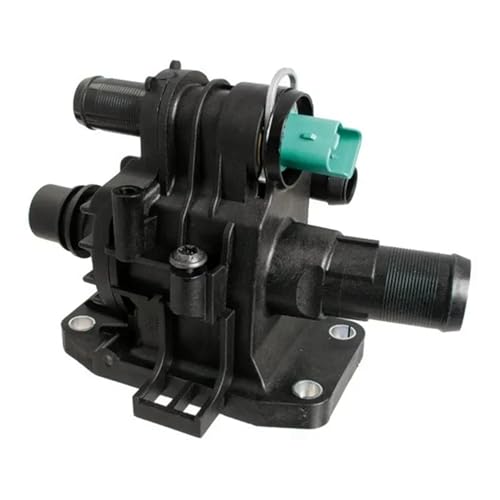 termostato de coche Termostato 3M5Q8A586AC 1336X2, ABS negro, compatible con Focus Carnival C-MAX 1.6, Peugeot y Citroën. Termostato refrigerante