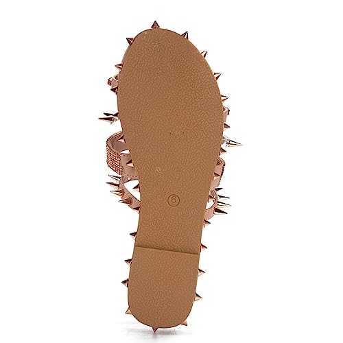 Cape Robbin Xtreme Sandals Slides For Women, Studded Womens Mules Slip On Shoes - Nude Size 7 #TOP7