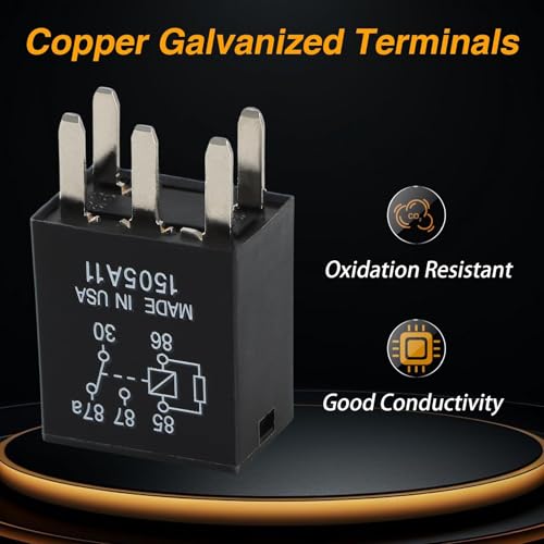 EVRBUL 4PCS 5pin Multi Purpose Relays Wiring Relay Compatible with Chevrolet Buick Pontiac Oldsmobile Cadillac GMC Power Relay Replace# G8V-RH-1C7T-R-DC12 13500126 ‎19116058 by EVRBUL - Image 4