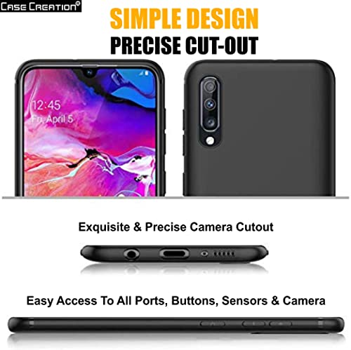 Image of Case Creation Compatible with Oneplus 8 2021 Back case, Oneplus 8 Slim Flexible Smart Look case with 360 Camera All Angle Protection (Pure Black)