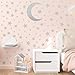 Easma Star Wall Decals (191stars+1moon+1heart) 3 Size Silver Stars and Moon Decals Removable Peel and Stick Stickers Fits Kids Room Decor