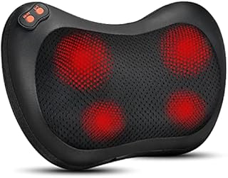 iKristin Back Neck Massager,Shiatsu Massage Pillow with Heat, Deep Tissue Kneading Massager for Shoulder,Back,Legs,Electric Back Massager,Massage at Home,Car