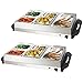 Jago Servidor de Buffet - Modelo a Elegir, Acero Inoxidable, 45-85°C - Bandeja para Mantener Alimentos Calientes, Calienta Platos Eléctrico, Calentador de Comida con Tapa (2x2,5L+2x1L)