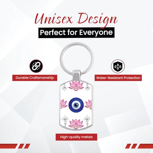 Image of Stylish Metal Keychains with Permanent Glossy Print - Inspirational Quotes & Spiritual Designs - Perfect Key chains for loved ones, Personal Use, Gifts & Return Gifts