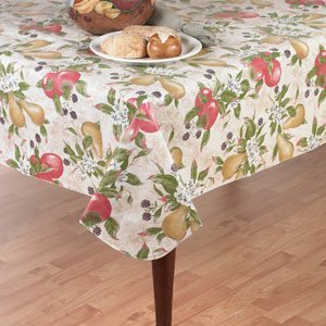 Newbridge Everyday Fruits Flannel Back Vinyl Tablecloth, 52
