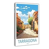 QOGDAF Tarragona Travel Spain - Póster de lienzo para decoración de dormitorio, oficina, habitación, regalo, 50 x 75 cm