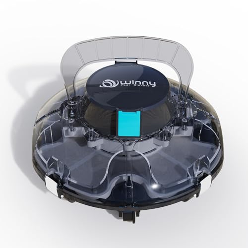 (2026 Upgrade) Cordless Robotic Pool Cleaner, Lasts 80 Min, Automatic Vacuum for Above-Ground Pools up to 650 Sq.ft,Portable, Self-Parking(Black Blue)