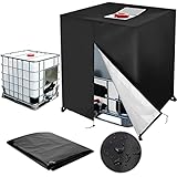 IBC Tank Abdeckung Regentonne 1000 Liter Container Abdeckplane Schutzhaube Haube Regenwassertank wasserdichte UV-Folie Schutzhülle Schutzplane Cover für IBC-Tank Behälter Container Regenwassertank