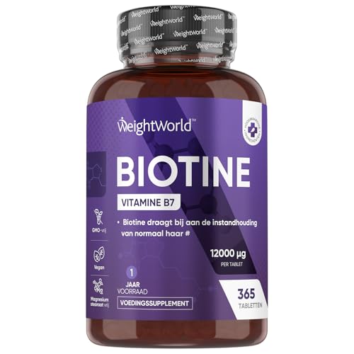 WeightWorld Biotine tabletten - 12.000 mcg - 365 vegan tabletten