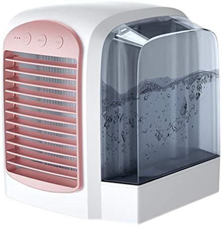 Mini humidificador de Enfriador de Aire, Enfriador de Aire Personal de Funciones múltiples 3 en 1, enfriadores USB Ultra silenciosos de 3 velocidades, Ventilador de Mesa LED portátil, Ventilador de m