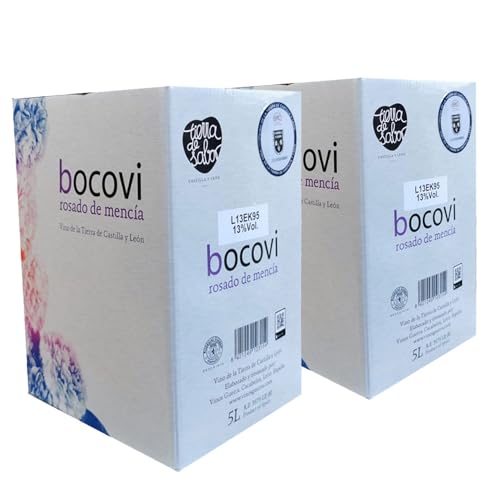 Bocovi Rosado de Mencía, Vino del Bierzo, Pack 2 Cajas Bag in Box, 5 Litros cada una