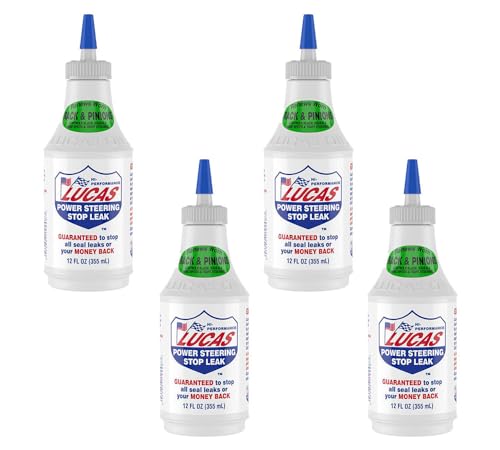 Mytee Products (4 Pack) Lucas Oil 10008 Power Steering Stop Leak - 12 Ounce