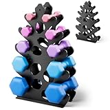 Hantelständer (Hanteln nicht im Lieferumfang enthalten) mit weichem Gummischutz, 5 Etagen upgraded 5 tier dumbbell rack