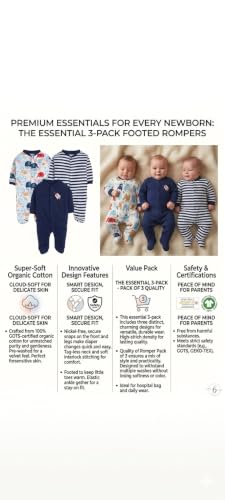 Image of 100% Cotton Baby Rompers /Sleepsuits /Jumpsuit /Night Suits for Baby Boys & Girls, Infants, New Borns