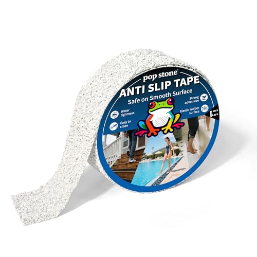 Waterproof Anti-Slip Traction Tape | 2" X 16.5ft | Heavy-Duty EPDM Rubber Granule Surface, Strong Grip &amp; Resilient Foot Contact | Indoor &amp; Outdoor for Pool, Bath, Ramps, Stairs and Steps