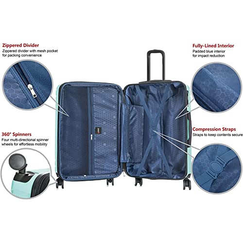 Hipack Rover New Generation Hardside 3-Piece Spinner Expandable Luggage Set, Mint, One_Size3