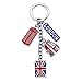 Amosfun Bandiera Britannica Portachiavi Londra Souvenir Portachiavi Unione Jack Bandiera Portachiavi Borsa Auto Charms Telefono per Regali Souvenir Accessori Giorno Veterani