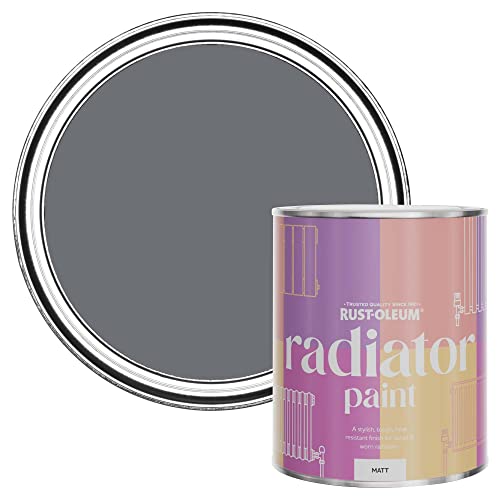 Rust-Oleum Dark Grey Radiator Paint in Matt Finish - Marine Grey 750ml