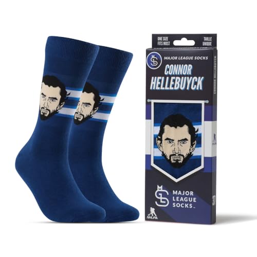 Major League Socks - NHL - Connor Hellebuyck - Hockey Fan Holiday Gift Unisex Apparel (Size 7-13)