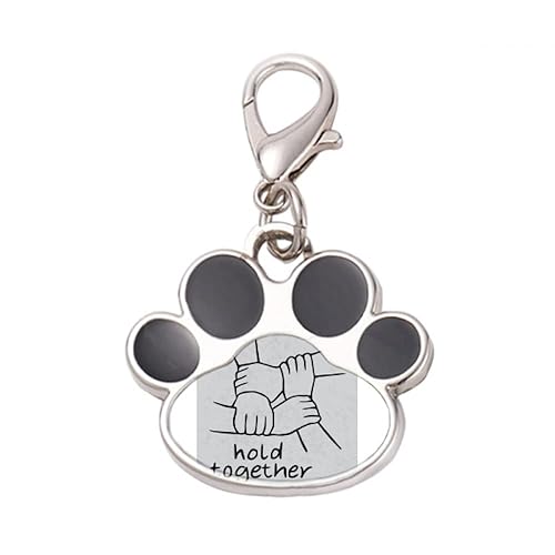 DIYthinker?Hold Together Personalized Gesture Pet Tag Keychain Dog Cat ID