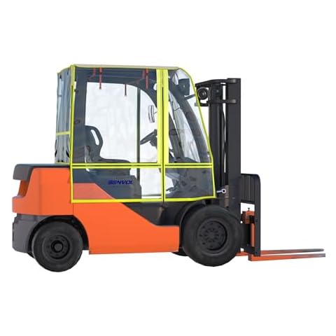 BENVOL Forklift Cover, All-Weather All-Season Use, Universal Type,EVA Transparent Material,600D Silver-Coated Oxford,Waterproof, Windproof, Rainproof and UV-Proof,Forklift Capacity Up to 6000 Lbs Cover