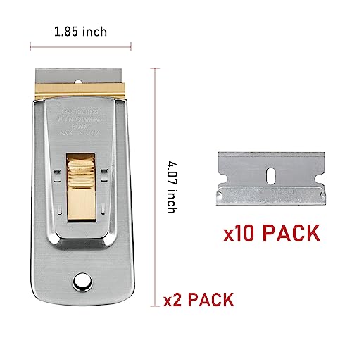 CANOPUS Razor Blade Scraper Tool, Razor Blade Holder, Window Scraper with Razor Blades, Scraper for Glass, Oven, and Cooktop, Sticker Remover Tool, Windshield Scraper (2 Sets) by CANOPUS - Used condition - Image 5