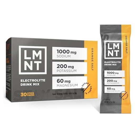 LMNT - Mezcla de bebidas electrolíticas | Polvo de hidratación | Keto y paleo | Sin azúcar, sin ingredientes artificiales | 30 paquetes de varillas (sal naranja)
