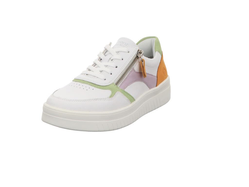 Remonte Women's Comfortable Shoes, D0J01, Women's lace-up Shoes, Loose Insole, White 86, 6.5 UK