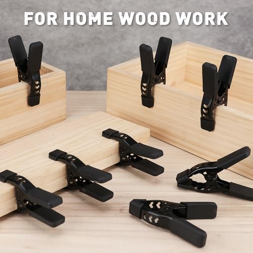 Image of 6-Piece Heavy Duty 4-inch Spring Clamps - Tarp Clips for Woodworking, Pool Cover, Backdrop Stand & Photography