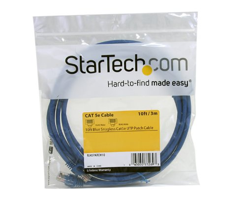 image for StarTech.com Cat5e Ethernet Cable10 ft - Blue - Patch Cable - Snagless
