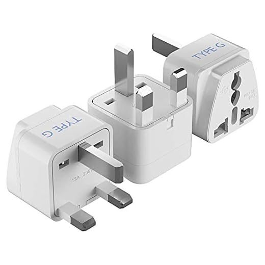 Ceptics Type G UK Travel Adapter Plug, India to UK/UAE