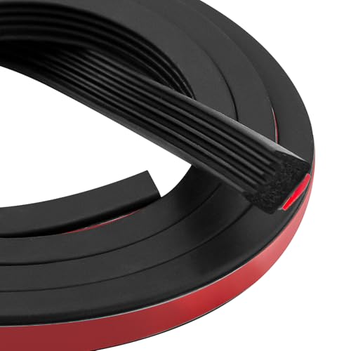 326A0004 Tonneau Cover Bulkhead Seal 3/5 in x 65 in Truck Bed Cover Seal Self-Adhesive EPDM Ribbed Foam Rubber Weather Stripping for RV Boat Auto Truck Marine Garage Door (Black)