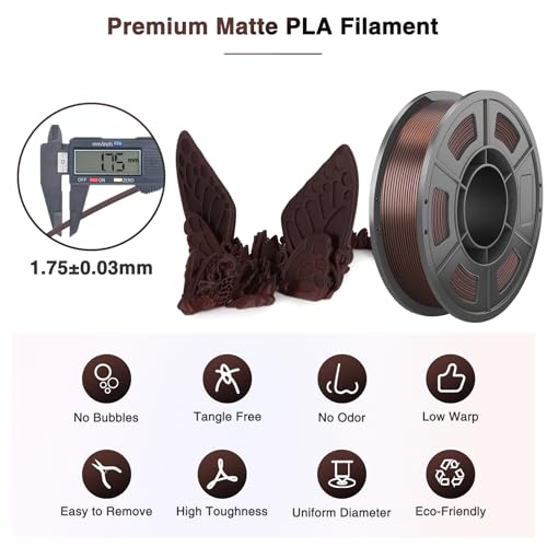 Image of Matte Rainbow PLA Filament 1.75mm, Multicolor Gradient 3D Printer Filament, Fast Color Change PLA Filament 250g, Solar Eclipse