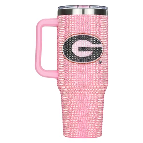 Image of The Memory Company Officially Licensed NCAA - University of Georgia 40oz Pink Bling Game Day Tumbler
