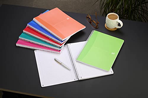 Oxford Cahier à spirale Office My Colours A4 21 x 29 7 cm Ligné 7 mm 180 pages - vue 4