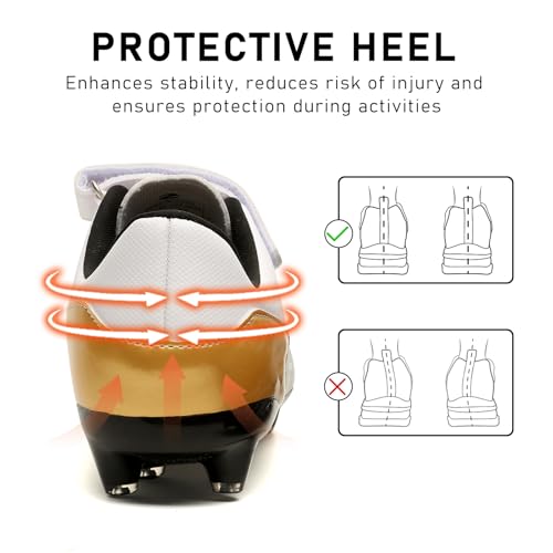 Kids Soccer Cleats Boys Girls Athletic Outdoor Youth Football Shoes Running & Training Lightweight Baseball Shoes(Little Kid/Big Kid)4