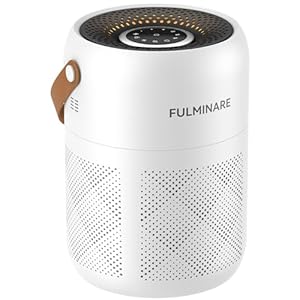 FULMINARE Air Purifiers for Bedroom, H13 True HEPA Air Purifiers for Home, Pets, Office, Quiet Small Air Filters with Timer Sleep Mode Speeds Control Night Light