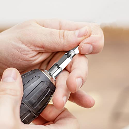 5 Pcs Power Drill Sockets Adapter Set | Socket-naar-bit-adapter | 3 stuks 360 graden draaibare zeskantige schachtadapter… - Afbeelding 3