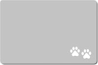 Vista 15 de Rnivvi Tapete de comida para perros, 12" x 19" pulgadas, tapete absorbente con diseño de flores para tazones de perros y gatos para comida y agua