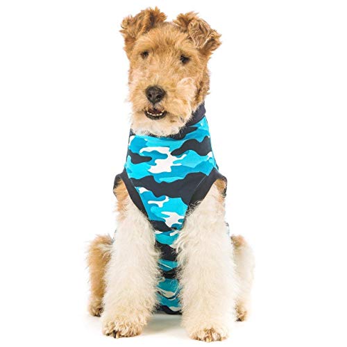 Suitical Recovery Suit Hund, M, Blau Camouflage