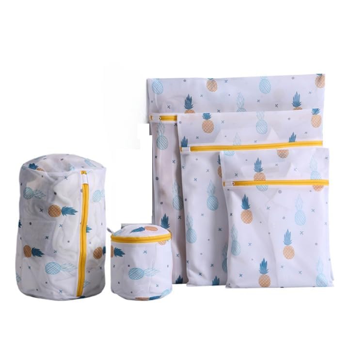 HomeCloud Mesh Laundry Bags | Safeguarding Delicate Fabrics in Your Washing Machine | Set of 5 with Zip Lock for Delicate Clothes, Stockings, Underwear, Bras & Lingerie (Yellow) (B0CRVM3SRW) Amazon Price History, Amazon Price Tracker