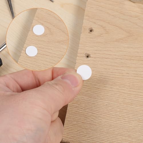 580 Stück Schraubenabdeckung Weiss Bohrloch Aufkleber Selbstklebend 12mm/15mm/21mm Schrauben Abklebepunkte Schraubenloch Aufkleber Pvc für Schreibtische Möbel Schrankloch Reparaturen