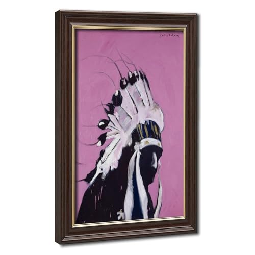Impression giclée vintage indienne Fritz Scholder cadre décoration murale toile