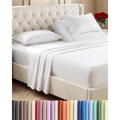 Flex Top Split Head King 4 Piece Sheet Set - Ultra-Soft, Breathable - White